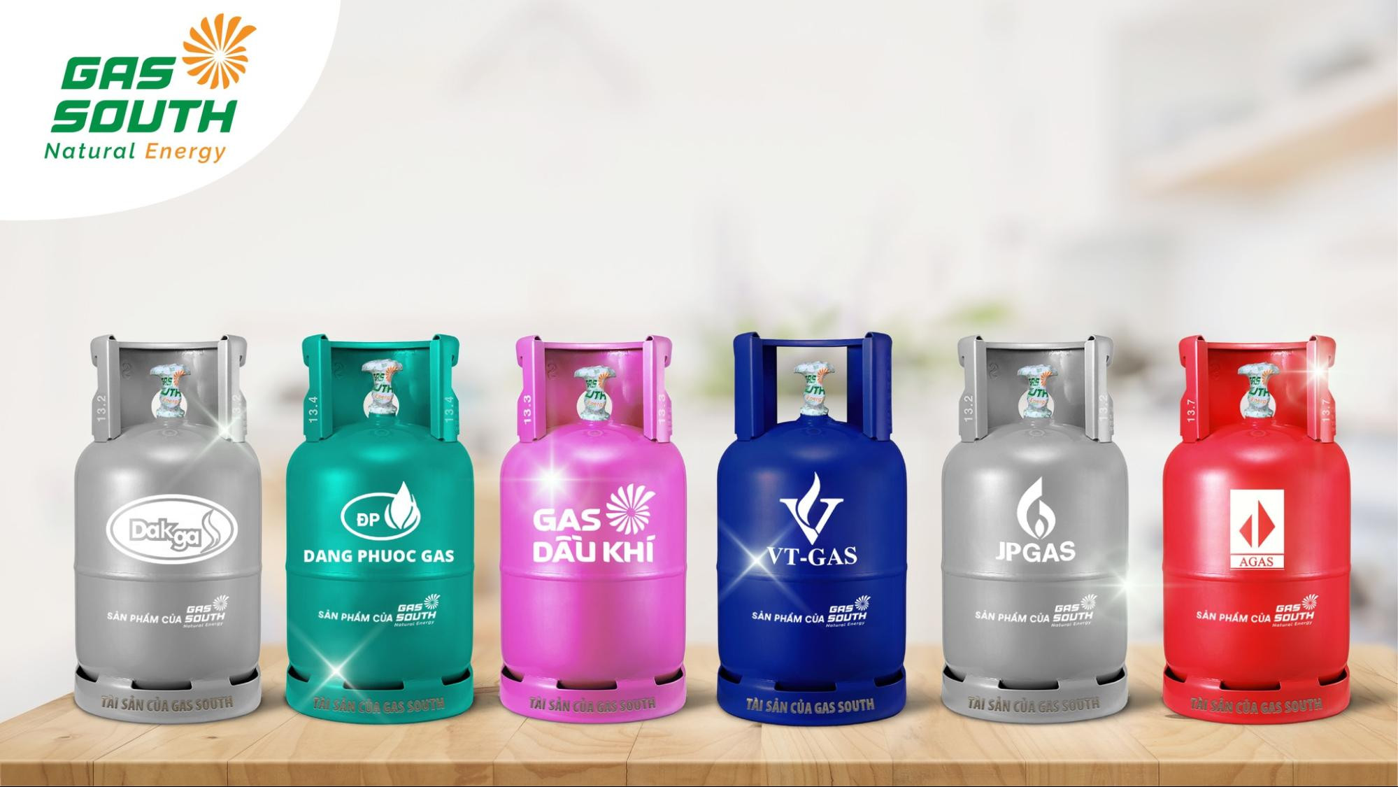 Gas South cung cấp đầy đủ các loại bình gas cùng những thương hiệu uy tín trên thị trường