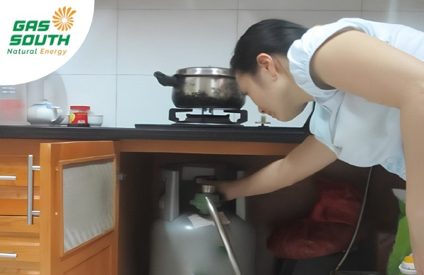 Bình gas đặt ở nơi khô ráo, thoáng khí